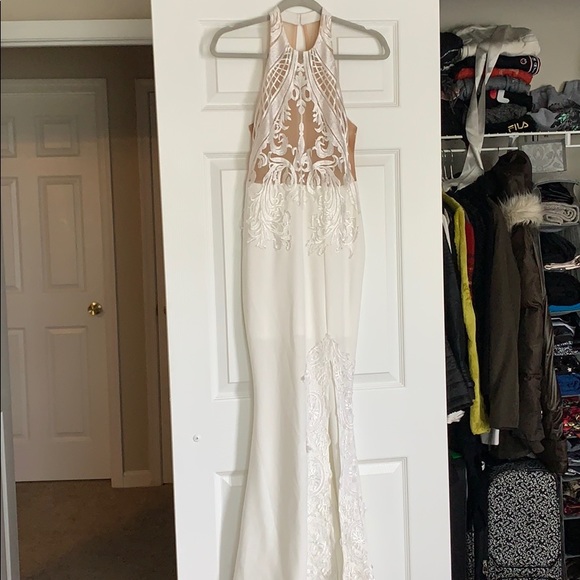 ASOS Love Triangle Mesh Top Maxi w/ Thigh Split - Picture 11 of 15